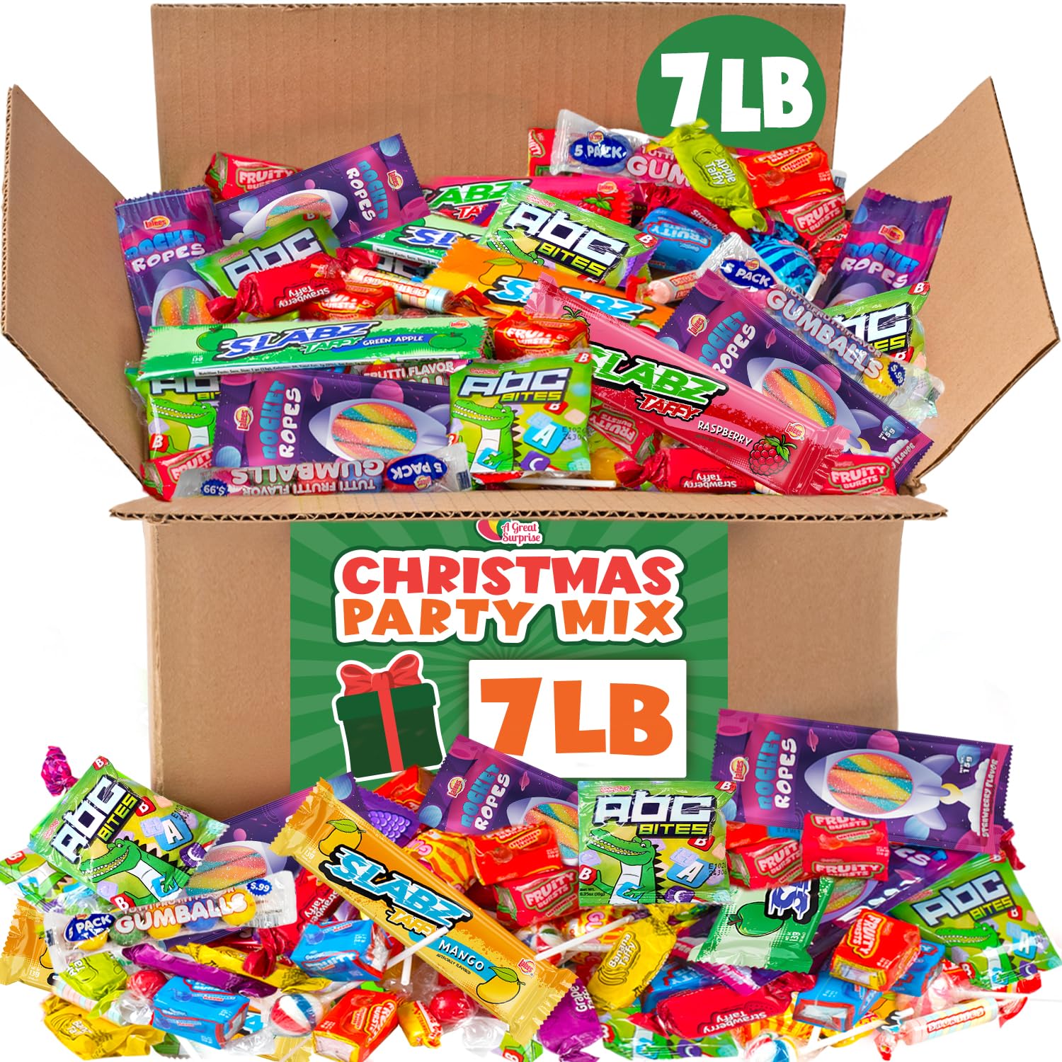 A Great Surprise Assorted Candy Mix - 7 Pound BOX - Individually