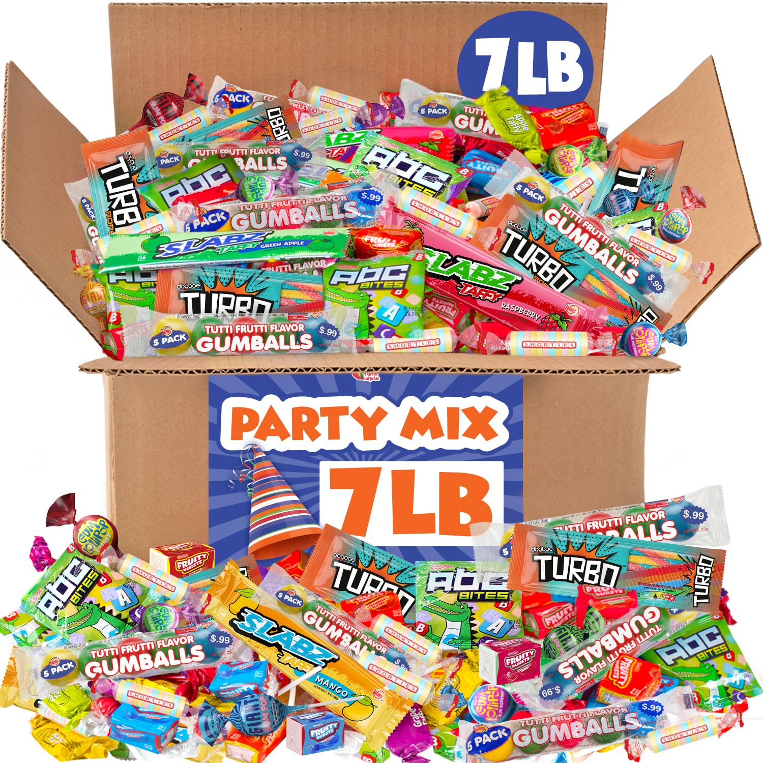 A Great Surprise Assorted Candy Mix - 7 Pound BOX - Individually