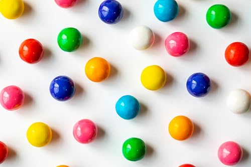 A Great Surprise  1-Inch Rainbow Gumballs  4 lb Bulk Bag  No Artificial Dyes  Vibrant Naturally Colored Gumballs for Vending Machines, Candy Buffets, Party Favors & Refills