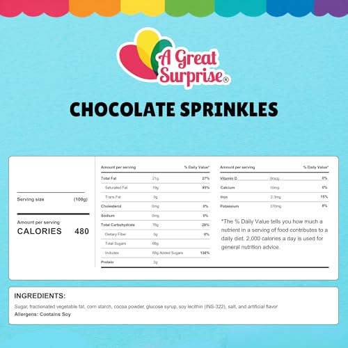 Chocolate Sprinkles - 6 Pounds - Chocolate Jimmies - Wholesale Ice Cream Sprinkles - Baking, Cupcake, Cookie Decorating - Dessert Toppings