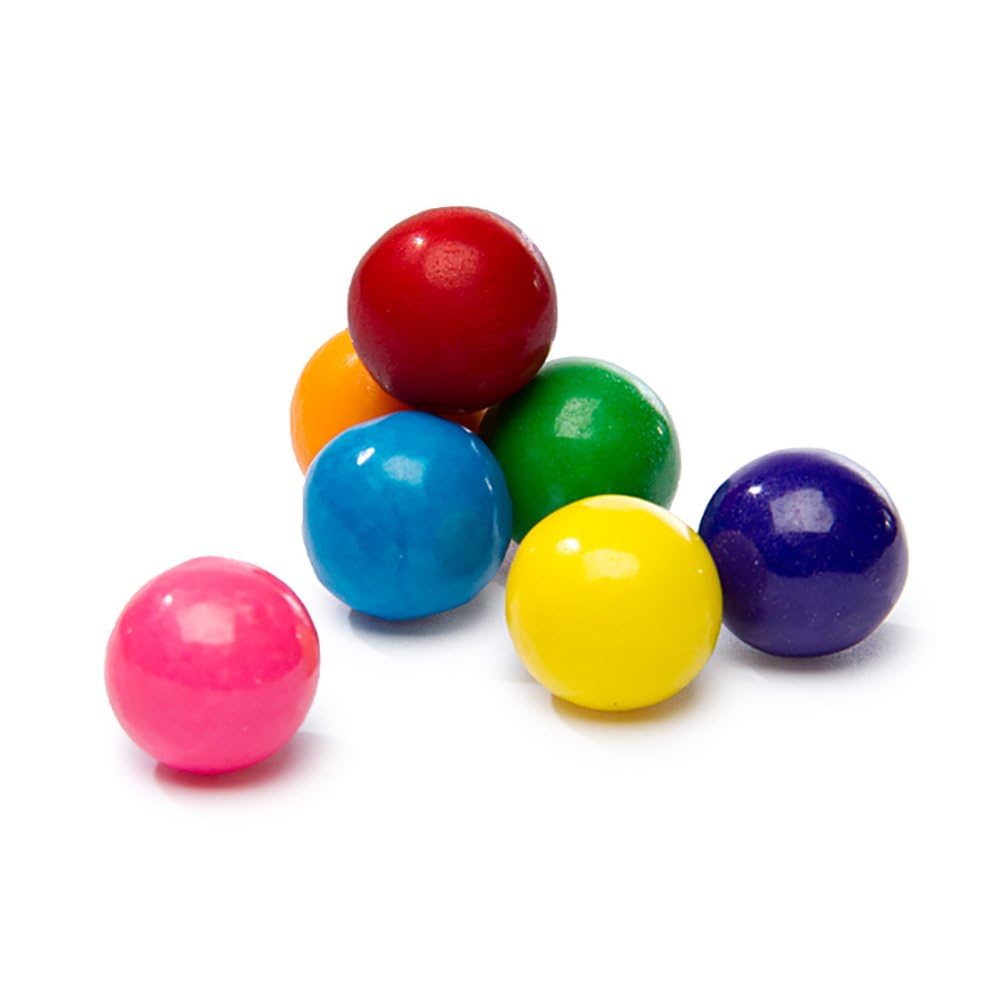 Bulk Mini Gumballs (-Inch)  4 lb Bag  Naturally Colored Gum  No Artificial Dyes  Rainbow Gumballs for Vending Machines, Piatas, Candy Buffets, Party Favors, Schools, Offices & Bulk Candy Displays