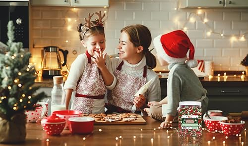 Christmas Sprinkles Bulk - 2.2 LB - Xmas Tree Jimmies - Red, Green & White Confetti for Dessert Decorating - Holiday Baking Toppings for Gingerbread, Cupcakes, Cookies, Cake Pops