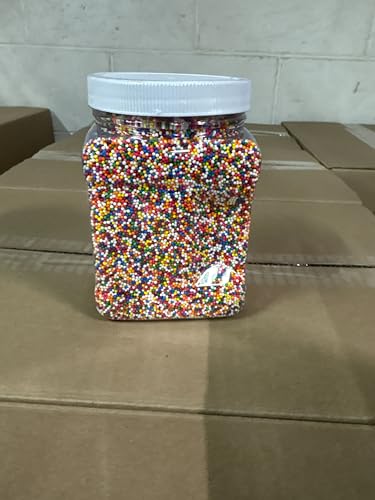 Rainbow Nonpareil Sprinkles - 1.8 Pounds - Non-Pareil Topping for Ice Cream - Easter Bulk Rainbow Sprinkles For Cookies, Cupcakes, Cake Decorating