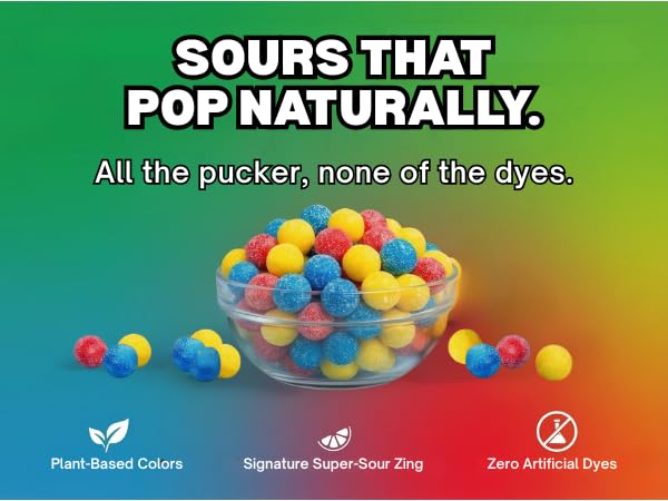Tear Droppers Sour Gumballs  250 Count - No Artificial Dyes - Individually Wrapped  Cherry, Lemon & Blue Raspberry  Bulk Sour Candies