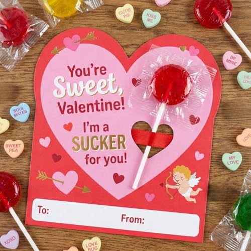 Dooboe Lollipops Bulk - 18 Pounds - Valentine's Day Lollipops Assorted Fruit Flavored - Doctor Offices, Parades, Schools, Parties and More