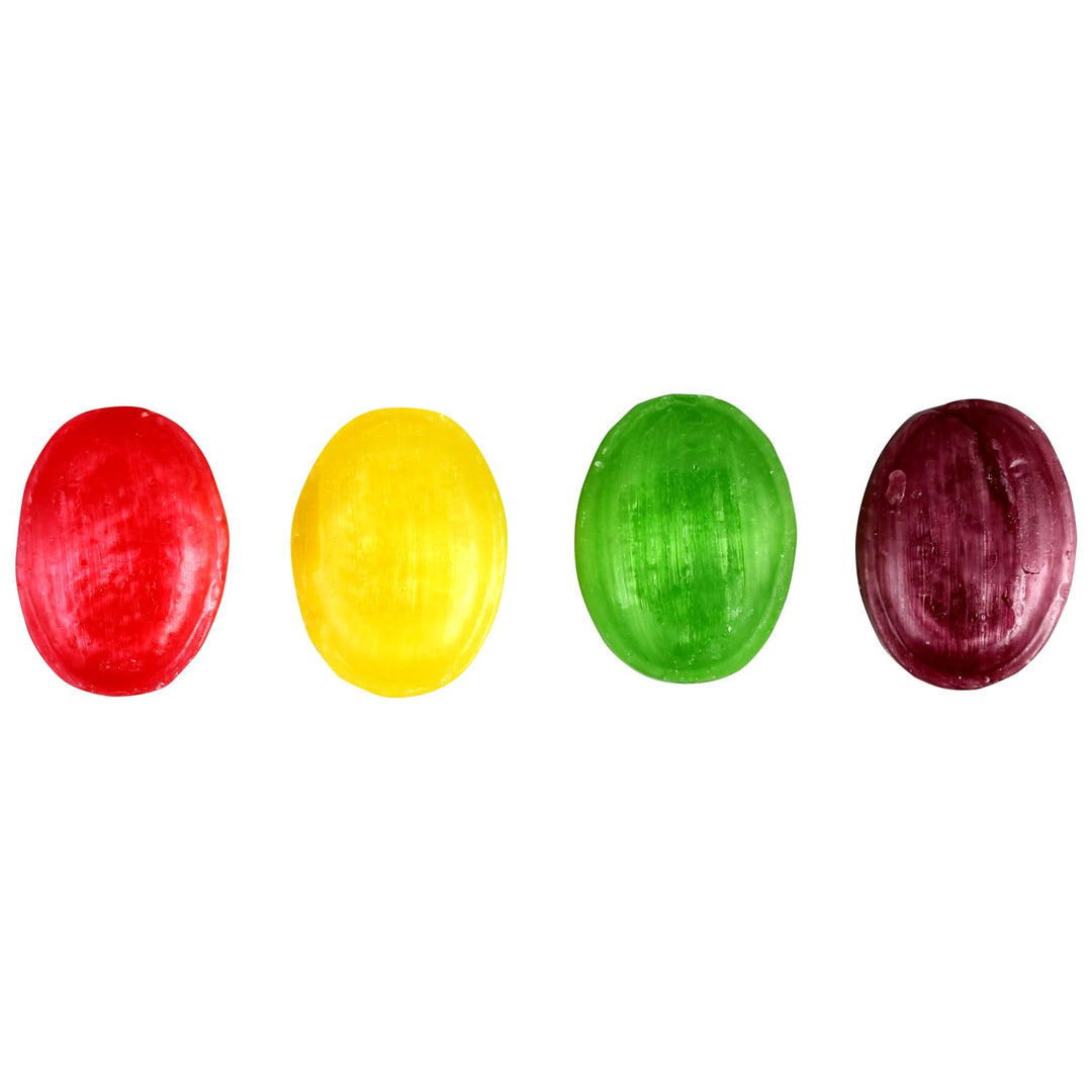 Hard Candy Assortment - Tropical Fruit Filled Hard Candy - Classic Bon Bons Variety Pack Hard Candy - Individually Wrapped - Apple, Pineapple, Grape, Strawberry
