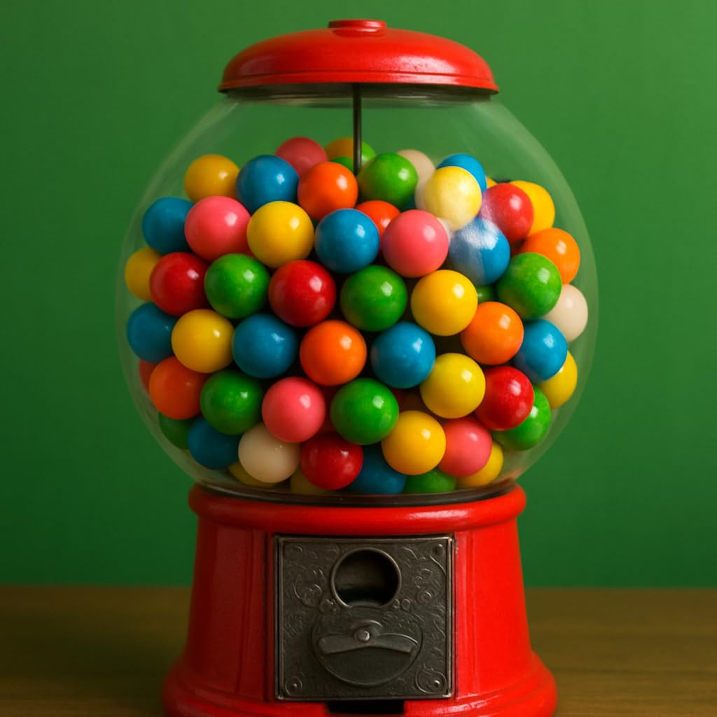 Bulk Rainbow Gumballs  11 lb, Approx. 470 Pcs. Naturally Colored Gumballs with No Artificial Dyes  Perfect for Office Candy Bowls, Breakrooms, Vending Machines & Party Buffets