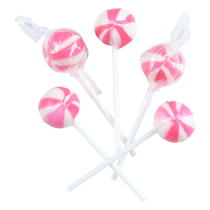 Swirleey Pink Lollipops - 2 Pounds - Strawberry Flavor - Bulk Pink Candies for Buffet - Suckers for Baby Shower, Baby Girl, Theme Parties