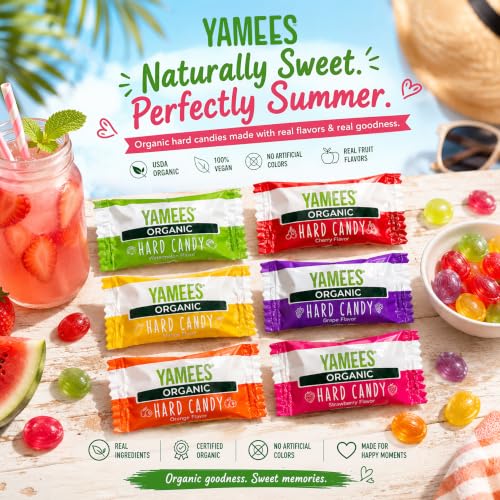 YAMEES Organic Hard Candy 3 lb Bulk Hard Candy Assortment