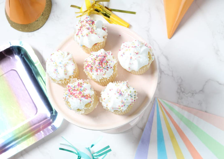 Nonpareil Sprinkles 100% DYE FREE - 1 Pound - All Natural Rainbow Nonpareils - Dyless, Vegan Ice Cream Toppings - Healthy Nonpareils for Cake Pops, Cookies, Cupcakes, Cake Decorating