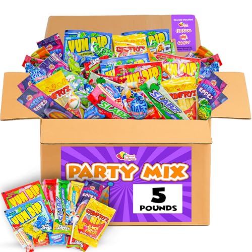 Party Pinata Candy Mix - 5 Pounds - Big Bulk Parade Candies - Birthday Candies for Goodie Bags - Candy Individually Wrapped - Pinata Filler Stuffer Variety Pack