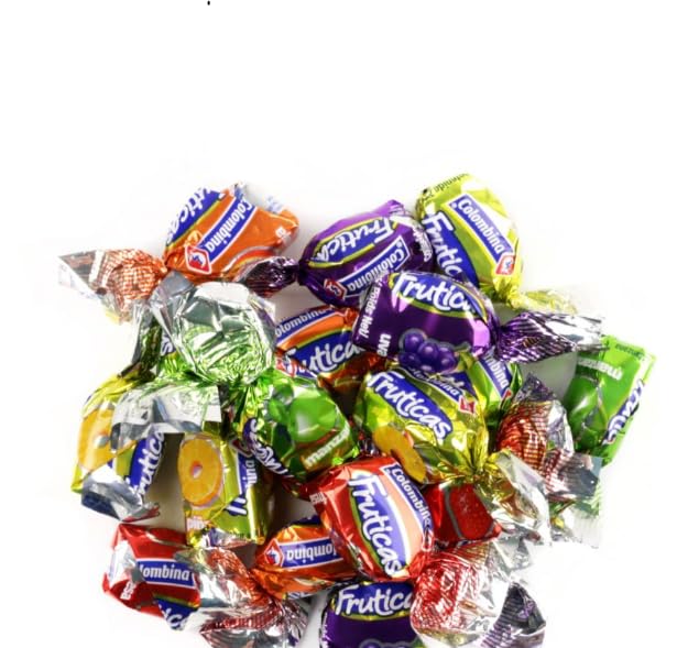 Hard Candy Assortment - Tropical Fruit Filled Hard Candy - Classic Bon Bons Variety Pack Hard Candy - Individually Wrapped - Apple, Pineapple, Grape, Strawberry