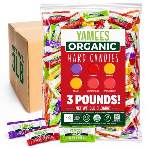 YAMEES Organic Hard Candy 3 lb Bulk Hard Candy Assortment