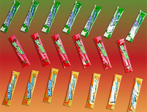 Lalees Taffy Slabz - 60 Count - Assorted Fruit Flavors - Bulk Chewy Candy Bars - Individually Wrapped Taffy Candy for Party Favors, Birthday Parties