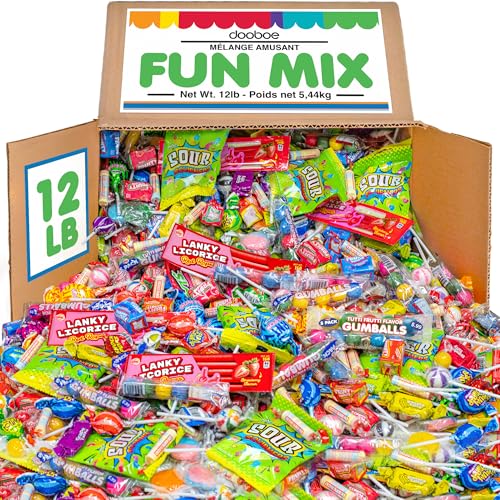 Dooboe Bulk Candy Assortment  12 lb Big Bulk  Cinco De Mayo Individually Wrapped Candies for Pinatas, Camps, Schools, Offices, Candy Bowls, Claw Machines & Gifts