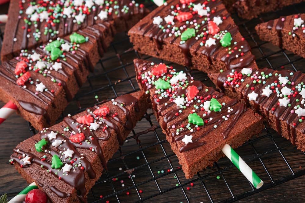 Christmas Sprinkles - 1.7 Pounds - Bulk Red and Green Tree Confetti - Holiday Sprinkles for Cookie Decorating - Christmas Jimmies for Gingerbread Cookies, Baking, Cupcakes