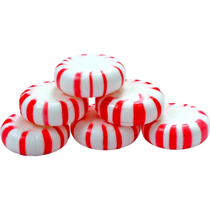 Valentines Day Starlight Peppermint Candy - 5 lb Bulk Bag - Red & White Peppermint Hard Candy - Individually Wrapped Mints for Office Candy Bowls