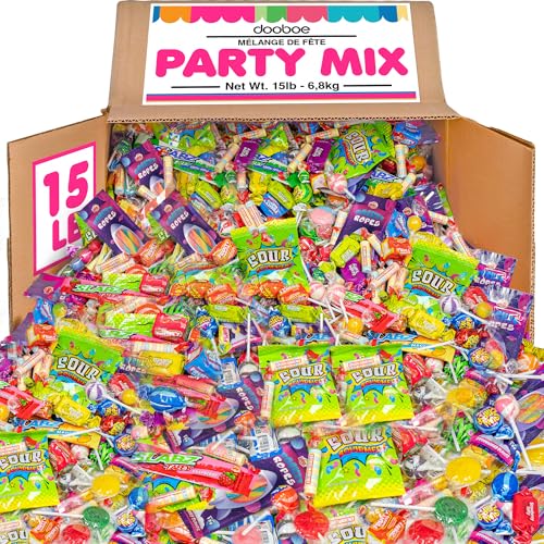 Bulk Candy Assortment - 15 Pounds - Parade Throws - Individually Wrapped Wholesale Candy Mix - Bulk Parade Candies
