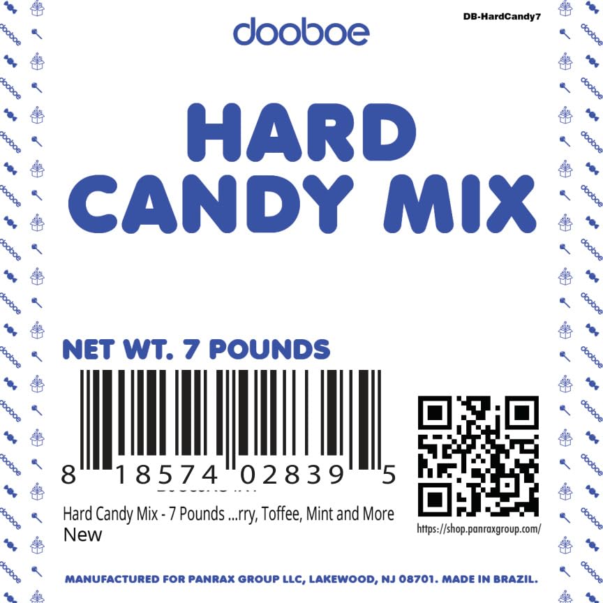 Dooboe Hard Candy Mix - 7 Pounds - Approx. 520 Pieces - Big Bulk Hard Candies Individually Wrapped - Old Fashioned Candies - Rootbeer, Strawberry, Toffee, Mint and More
