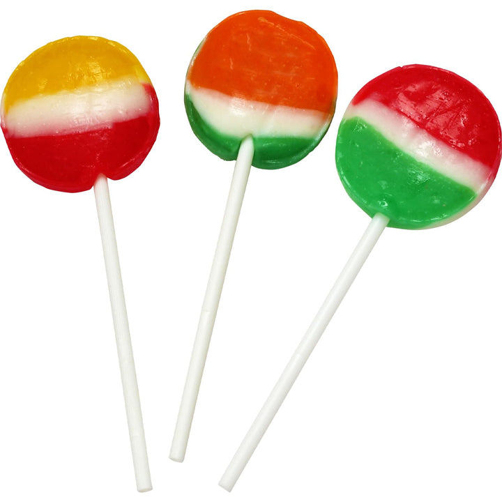 Christmas Bulk Lollipops - 5 Pounds - Stocking Stuffers Lollipops - Assorted Fruit Flavored - Flat Round Candy Pops Individually Wrapped