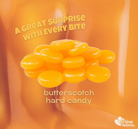 Butterscotch Hard Candy, 6 lb Bulk, Individually Wrapped Yellow Buttons