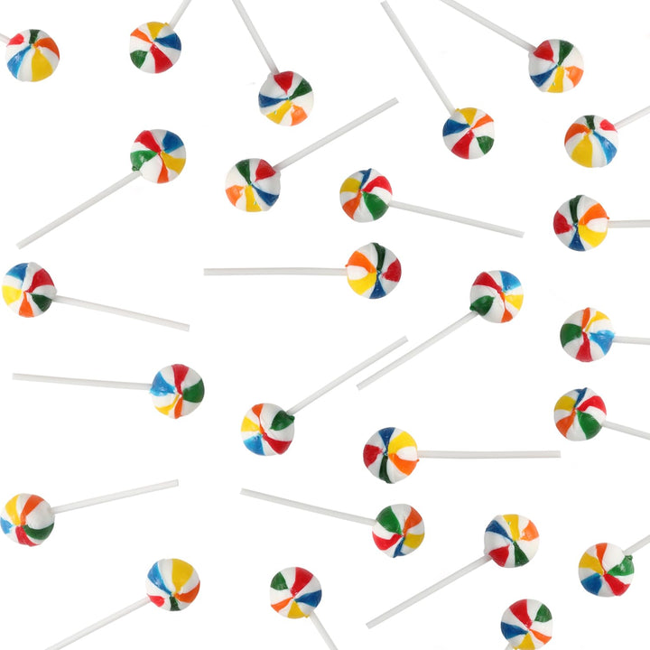 Rainbow Lollipops - 3 Pounds - Christmas Rainbow Parade Throws - Fruit Punch Flavored - Birthday Parties, Carnivals & Events - Colorful Individually Wrapped Suckers