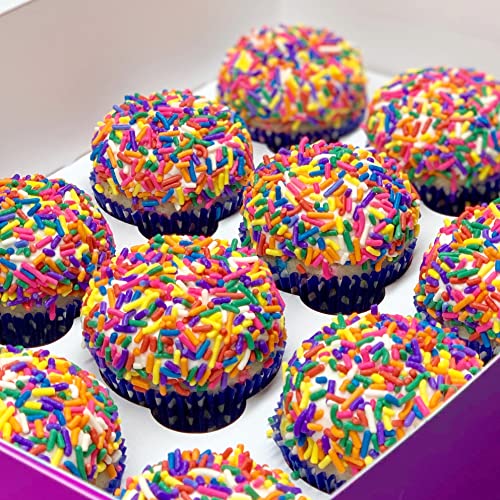 Rainbow Sprinkles Bulk - 10 LB Case - Wholesale Jimmies for Bakeries & Ice Cream Shops - Kosher, Vibrant Toppings for Cakes, Cupcakes & Desserts
