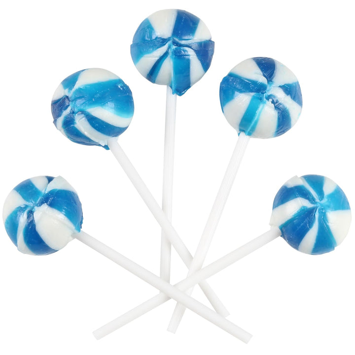 Blue Lollipops - 2 Pounds - 90 Lollipops - Blue Raspberry Flavor - Baby Boy Shower Candies, Holiday, Winter Theme - Gender Reveal Favors