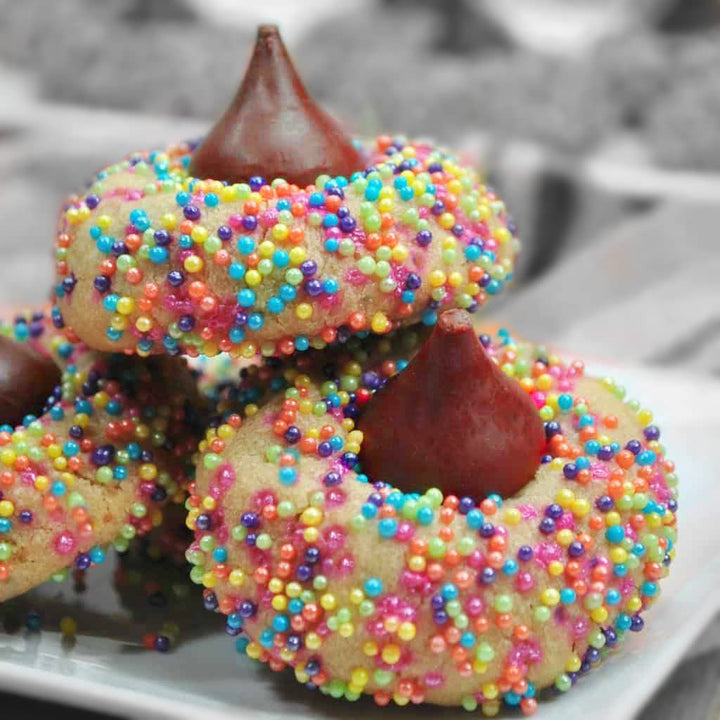 Shimmer Rainbow Nonpareils - Bulk Birthday Rainbow Sprinkles - Decorating Toppings - Jimmies Cake Decorating - 1.8 Pounds