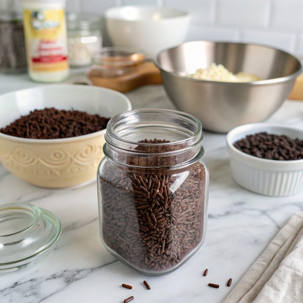 A Great Surprise Chocolate Sprinkles - 2.2 Pounds - Chocolate Jimmies for Ice Cream - Holiday Toppings for Baking, Cake Decorating, Cookies, Cupcake