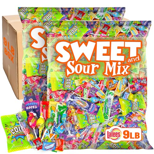 Lalees Sweet and Sour Mix - 9 Pounds - Bulk Assorted Bag of Candies - Perfect for Parties, Parades and Candy Buffets