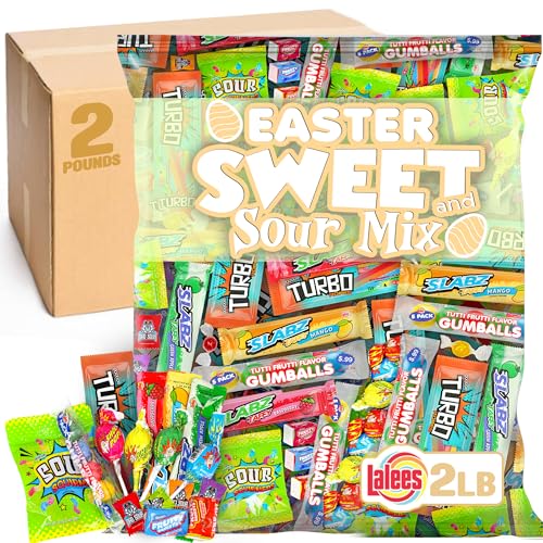 Sweet and Sour Candy Mix  2 Pounds - Individually Wrapped Bulk Mix for Parties, Goodie Bags & Gifts  Assorted Super Sour Treats for Kids, Adults & Events
