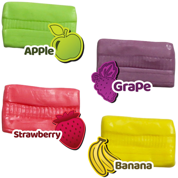 Bulk Dooboe Mini Taffy Candy - Approx. 700 Candies - Assorted Fruity Flavors - Bulk 13 Pound Box - Taffies Individually Wrapped for Pinatas, Parades, Candy Buffet - Apple, Strawberry, Grape, Banana