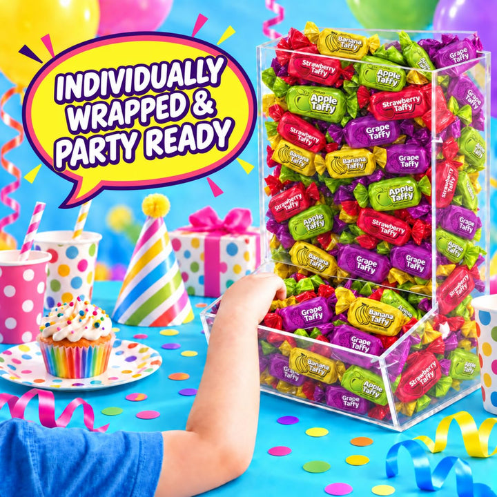 Classic Taffy Candy 5 lb, 280 Wrapped Chewy Fruity Pieces