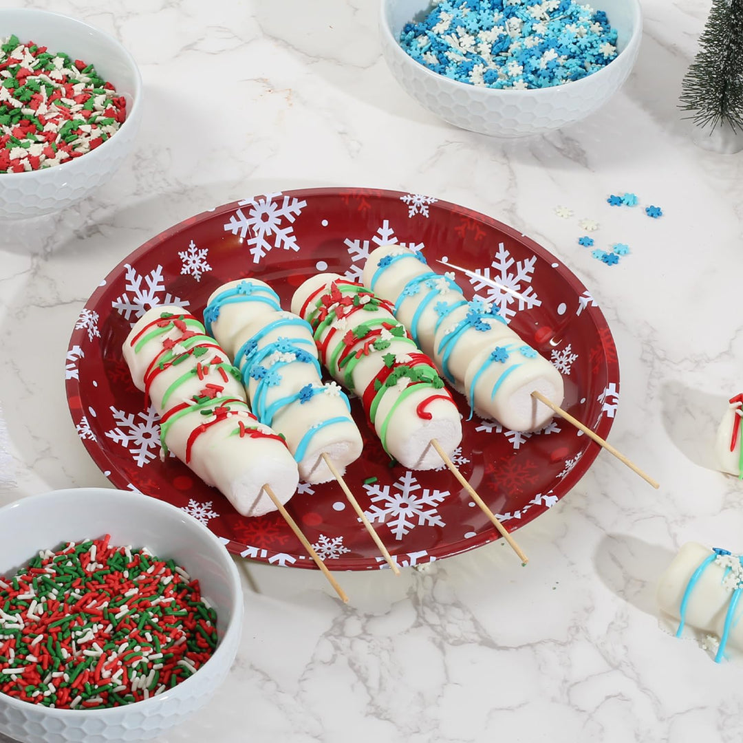 Christmas Sprinkles Bulk - 2.2 LB - Xmas Tree Jimmies - Red, Green & White Confetti for Dessert Decorating - Holiday Baking Toppings for Gingerbread, Cupcakes, Cookies, Cake Pops