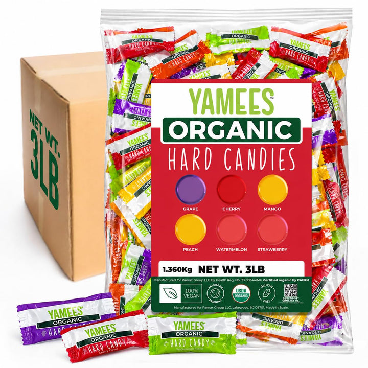 YAMEES Organic Hard Candy 3 lb Bulk Hard Candy Assortment