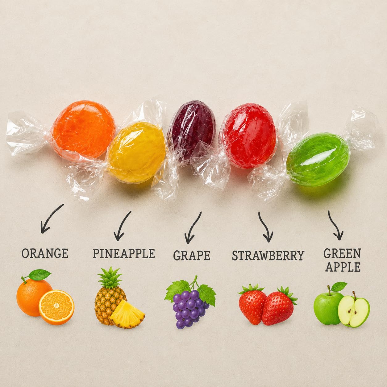 A Great Surprise Assorted Fruit Discs - 4 Pound Bag - Bulk