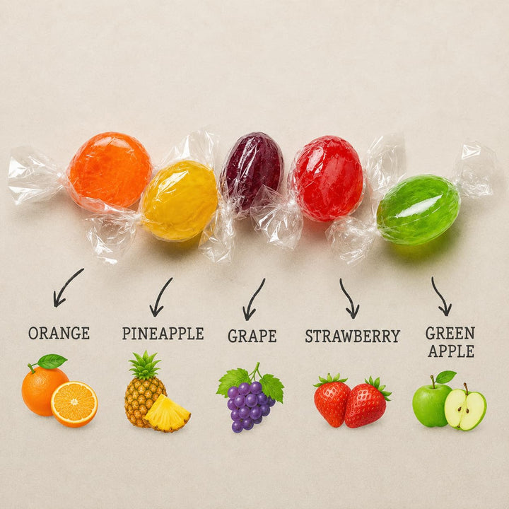 A Great Surprise Assorted Fruit Discs - 4 Pound Bag - Bulk Individually Wrapped Candy - Fruit Flavored Candies