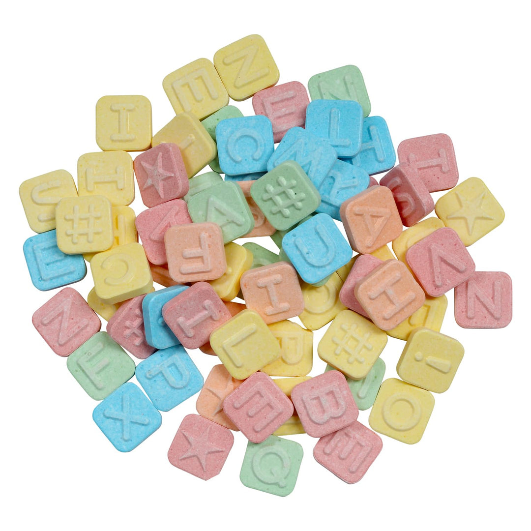 Bulk Swirleey ABC Bites Candies - Approx. 975 Fun Size Packs - 25 Pound Wholesale Box - Alphabet Candy - Candy Letters for Back to School, Preschools