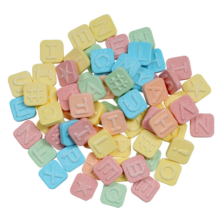Bulk Swirleey ABC Bites Candies - Approx. 975 Fun Size Packs - 25 Pound Wholesale Box - Alphabet Candy - Candy Letters for Back to School, Preschools