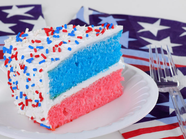 Red White and Blue Sprinkles - 2.2 Pounds - Memorial Day Patriotic Toppings - Bulk American Jimmies for Baking, Cupcakes