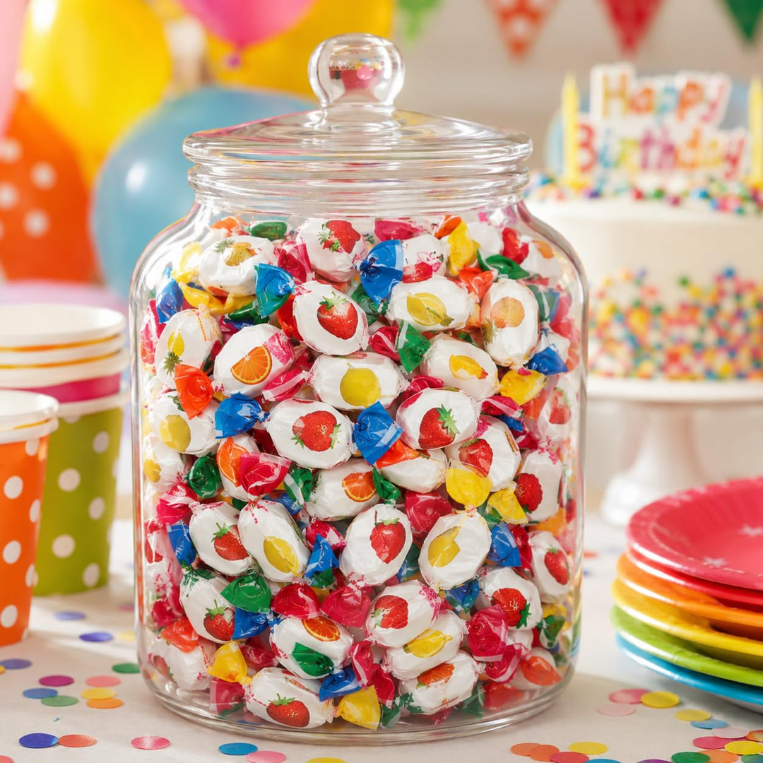 Assorted Fruit-Filled Hard Candy - 6 Pounds - Classic Bon Bons - Individually Wrapped Candies for Offices, Parties, Gifting