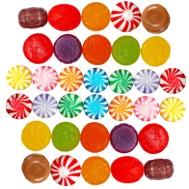Lalees Christmas Hard Candy Mix - 3 LB - Assorted Classic Desk Hard Candy - Large Bag for Office - Individually Wrapped - Mint, Starlight, Toffee, Butterscotch, Strawberry and More