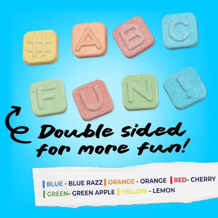 Bulk Swirleey ABC Bites Candies - Approx. 975 Fun Size Packs - 25 Pound Wholesale Box - Alphabet Candy - Candy Letters for Back to School, Preschools