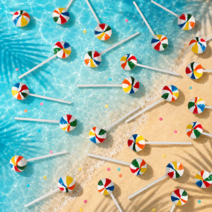 Swirleey Rainbow Lollipops 5 lb, Wrapped Candy Suckers