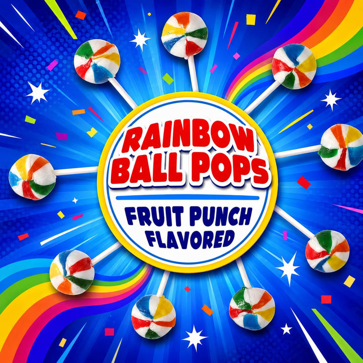 Swirleey Rainbow Lollipops 5 lb, Wrapped Candy Suckers
