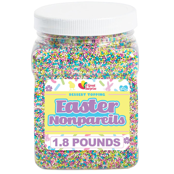 Pastel Nonpareils Sprinkles - 1.8 Pounds - Nonpareil Sprinkles for Ice Cream - Rainbow Nonpareils - Bulk Sprinkles for Cake Decorating