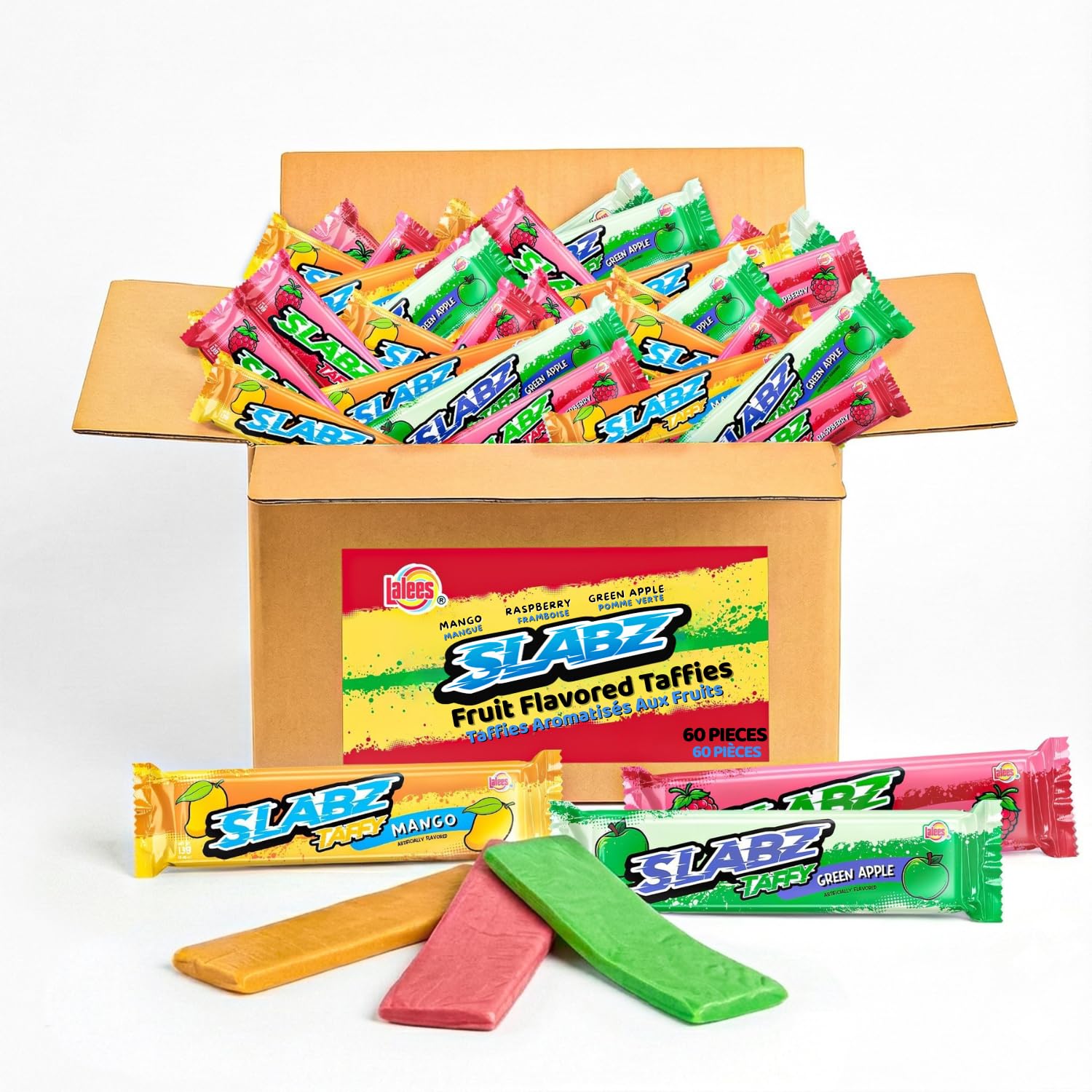 Lalees Taffy Slabz - Assorted Fruit Flavors - Bulk Chewy Candy
