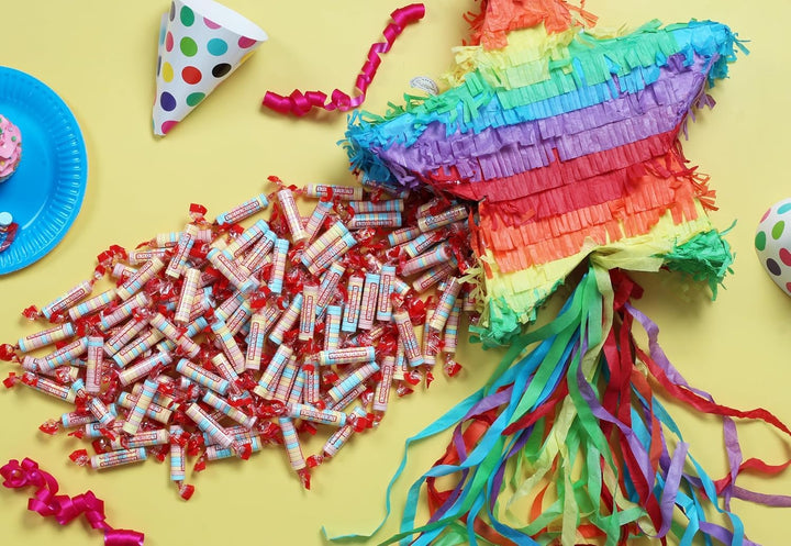 A Great Surprise Bulk Pressed Candy Rolls - Approx. 1300 Pieces - 16 Pounds - Individually Wrapped - Wholesale Classic Dextrose Candies for Schools, Camps, Parades, Piñatas - Shorties Candy