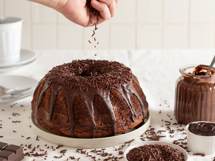 A Great Surprise Chocolate Sprinkles - 2.2 Pounds - Christmas Chocolate Jimmies for Ice Cream - Holiday Toppings for Baking, Cake Decorating, Cookies, Cupcake